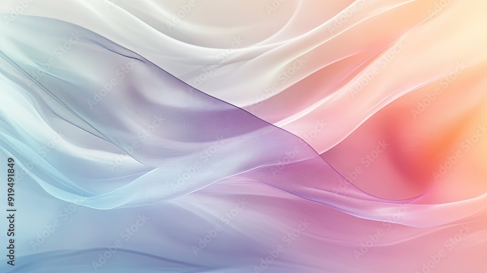 Poster soft pastel abstract background with flowing lines and subtle gradients. plenty of copy space in the