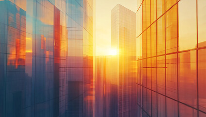 Golden Sunset Skyline.