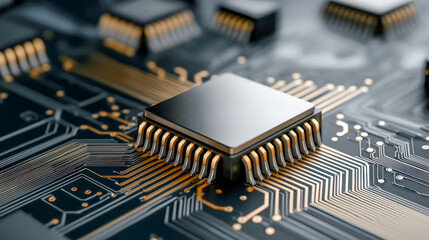 Representation of quantum processors with cooling systems and nested chips based on superconducting circuits symbolizing modern technological advancements in quantum computing