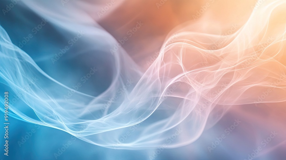 Poster subtle abstract background with gradient shades of blue and green. ample copy space in the center.