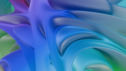 Smooth Abstract Flowing Fabric in Blue and Purple Tones