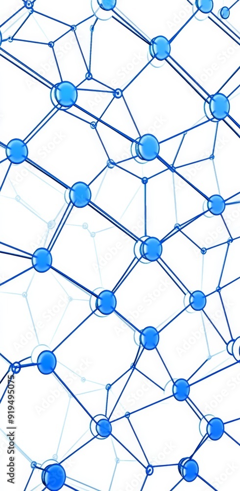 Poster illustration for elements of a computer technology background with hexagonal circuit board and circl