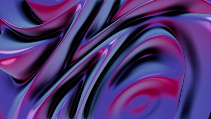 Abstract Fluid Metallic Fabric in Vibrant Colors