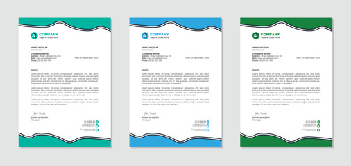 Creative letterhead design professional corporate business letter template