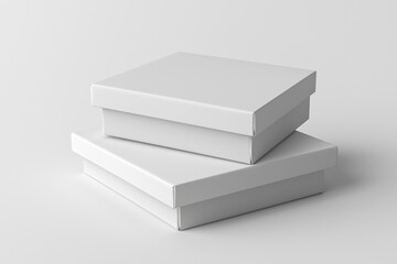 Naklejka premium Paper Box Mockup A4 on isolated background created with Generative AI