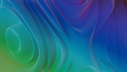 Abstract Fluid Gradient in Green and Blue Tones with Subtle Motion