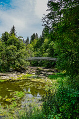 Les Brenets, le lac des Brenets, Doubs, Fluss, Br&uuml;cke, Ausflug, le Saut-du-Doubs, Jura, Juramassiv, Wald, Wanderweg, Sommer, Kanton Neuenburg, Schweiz, Frankreich