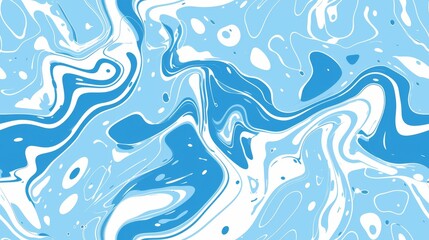 Light Blue and White liquid abstract background