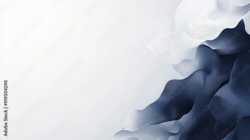 Poster wave background with blue abstract color and white background. this is an stock image.