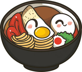 Cute ramen illustration