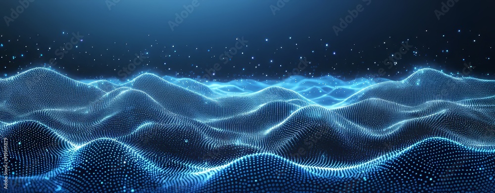 Poster digital background with points and lines. glowing plexus. abstract technology science background. 3d