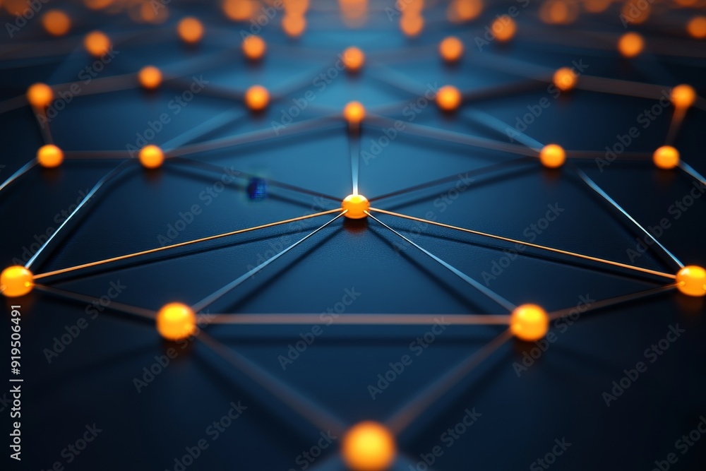 Poster digital background with glowing particles and lines. big data visualization. connecting the internet