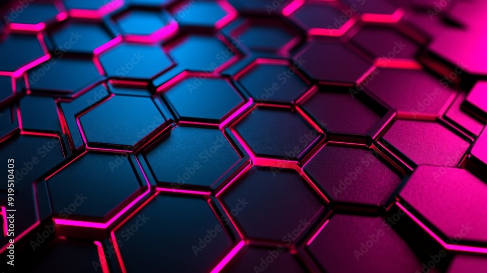 Poster Abstract geometric hexagons shape medicine and science background for health care pattern innovation, illustration.