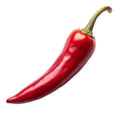 Hot red chili peppers vegetable isolated PNG transparent background. Generative AI