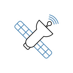 satellite concept line icon. Simple element illustration. satellite concept outline symbol design.