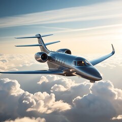 Fototapeta premium Luxury tourism and business travel transportation concept. White passenger aircraft Travel and resort Tourism