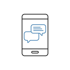mobile concept line icon. Simple element illustration. mobile concept outline symbol design.