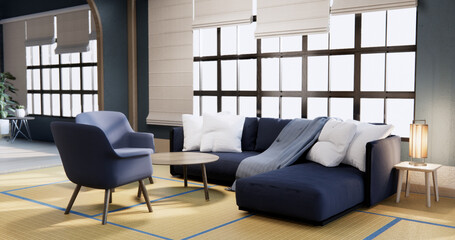 Minimal sofa armchair on interior design modern living room  contemporary style.