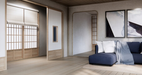 Minimal sofa armchair on interior design modern living room  contemporary style.