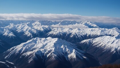 Fototapeta premium Aerial view of Himalaya range with mount Everest, Nepal 36