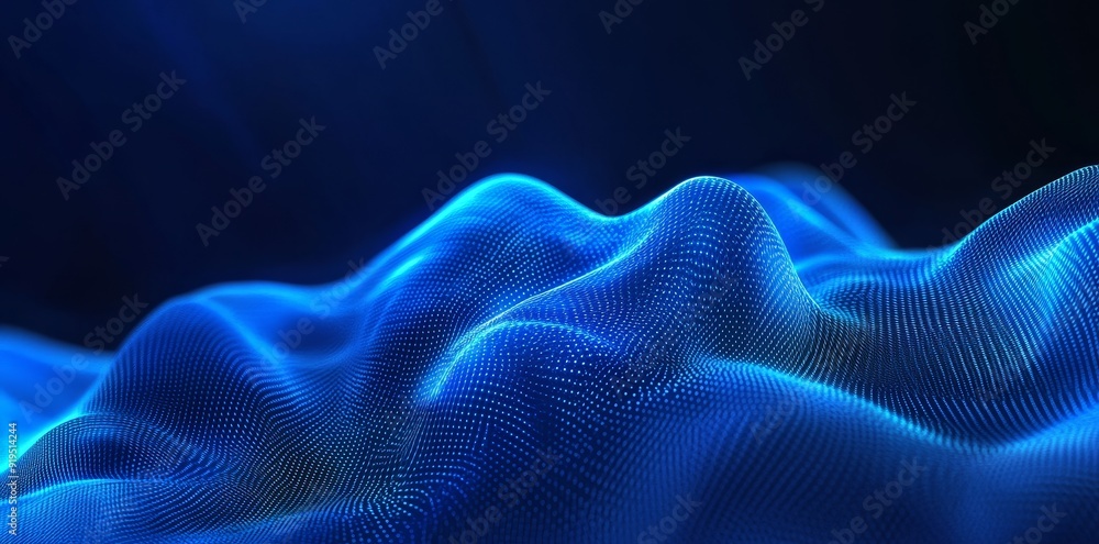 Poster digital waves, network architecture, artificial neural networks, quantum computing, and global intel