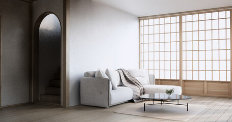 Minimal sofa armchair on interior design modern living room  contemporary style.