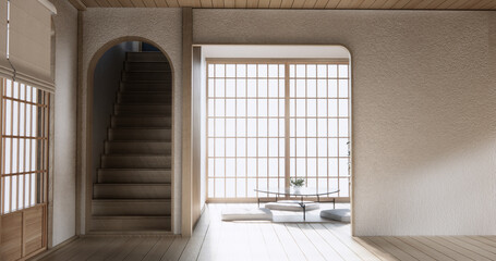 Japan style living area in living room japan style and decoration.