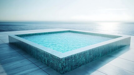 A Modern Infinity Pool Overlooking The Ocean