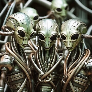 3 alien&iacute;genas enlazados