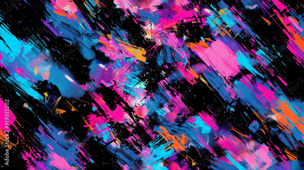 Aufkleber vibrant brushstrokes create a dynamic composition in an abstract background