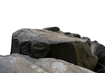 Stones isolated,Rock formation located part of the mountain,Group of Cliff Rock natural stone with rough texture surface backgrounds,Rock Sea with Broken Edge