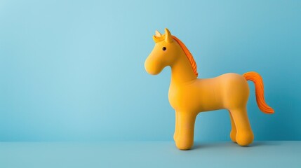 International Day for Children Affected by Aggression Toy Horse on Blue Background Advocacy for Child Rights and Protection