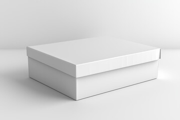 Fototapeta premium Paper Box Mockup A4 on isolated background created with Generative AI