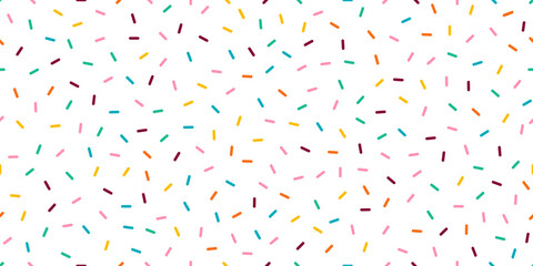 Colorful sprinkles banner background, colorful falling decorative sprinkles background