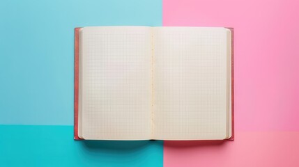 Open notepad with blank note sheet