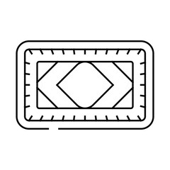 aluminum sheet pan kitchen cookware line icon vector. aluminum sheet pan kitchen cookware sign. isolated contour symbol black illustration