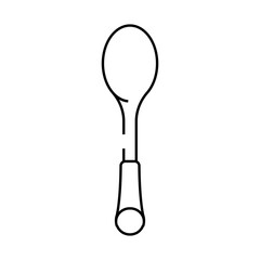 slotted spoon kitchen cookware line icon vector. slotted spoon kitchen cookware sign. isolated contour symbol black illustration