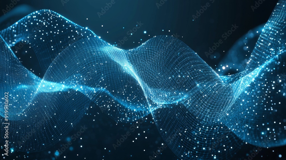 Aufkleber The background is abstract technology. There is an abstract network connection. There is a visualization of big data in 4k.