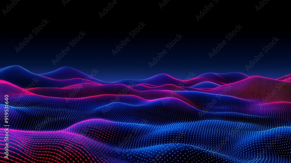 Poster background with cybernetic particles. the plexus geometric effect. big data with compounds. musical 