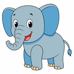 Fototapeta premium Elephant art vector illustrator