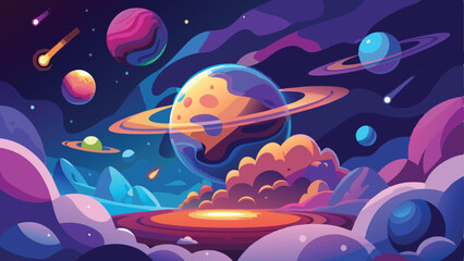 Obraz premium Colorful space galaxy cloud nebula. Universe science astronomy. Starry night cosmos. Supernova background wallpaper