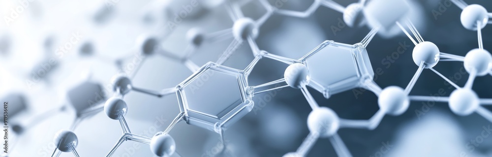 Poster intense white hexagon background with a wave of particles. futuristic honeycomb concept. 3d renderin