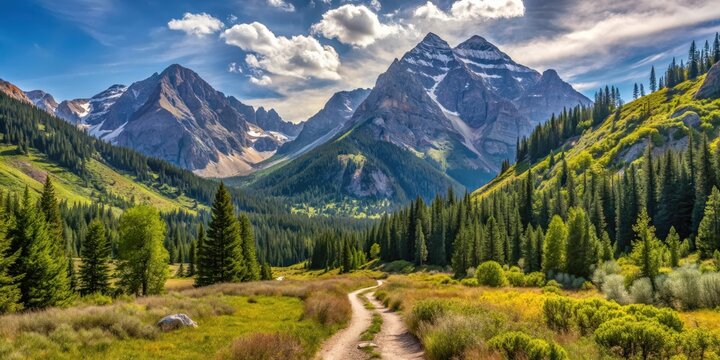 Tibble Fork hiking trail offering stunning views of Rocky Mountains in Lone Peak Wilderness