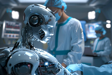 Futuristic Hospital: future robotic performing automated medical health care operation for future precision surgical robot