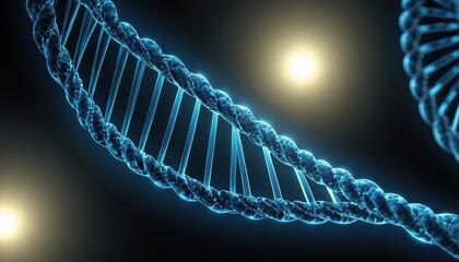 Dna strand symbolizes the intersection of digital technology and scientific discovery 12