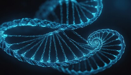 Dna strand symbolizes the intersection of digital technology and scientific discovery 10