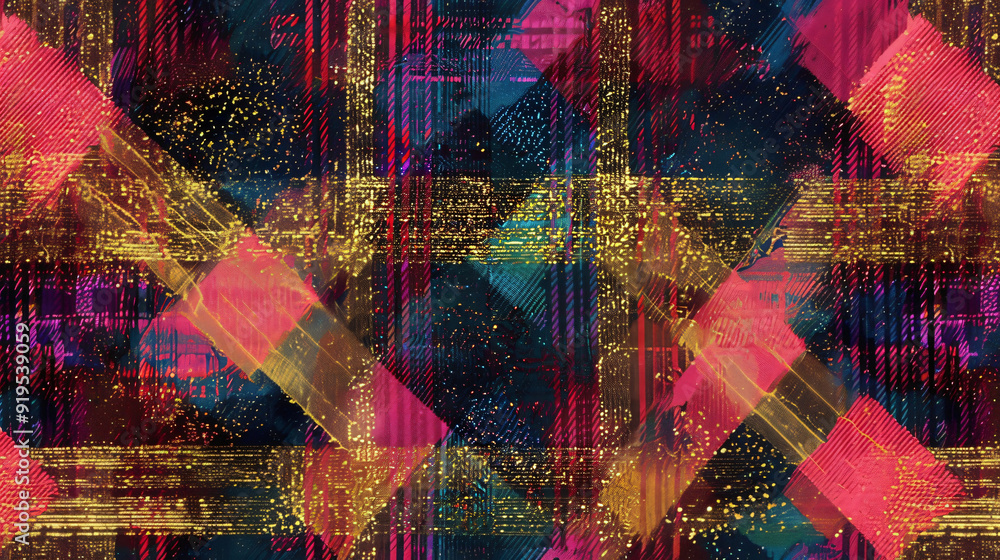 Poster abstract geometric pattern background is creating a modern art design with overlapping shapes and li