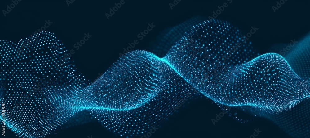 Poster abstract background with dots and weave lines. network connection structure.