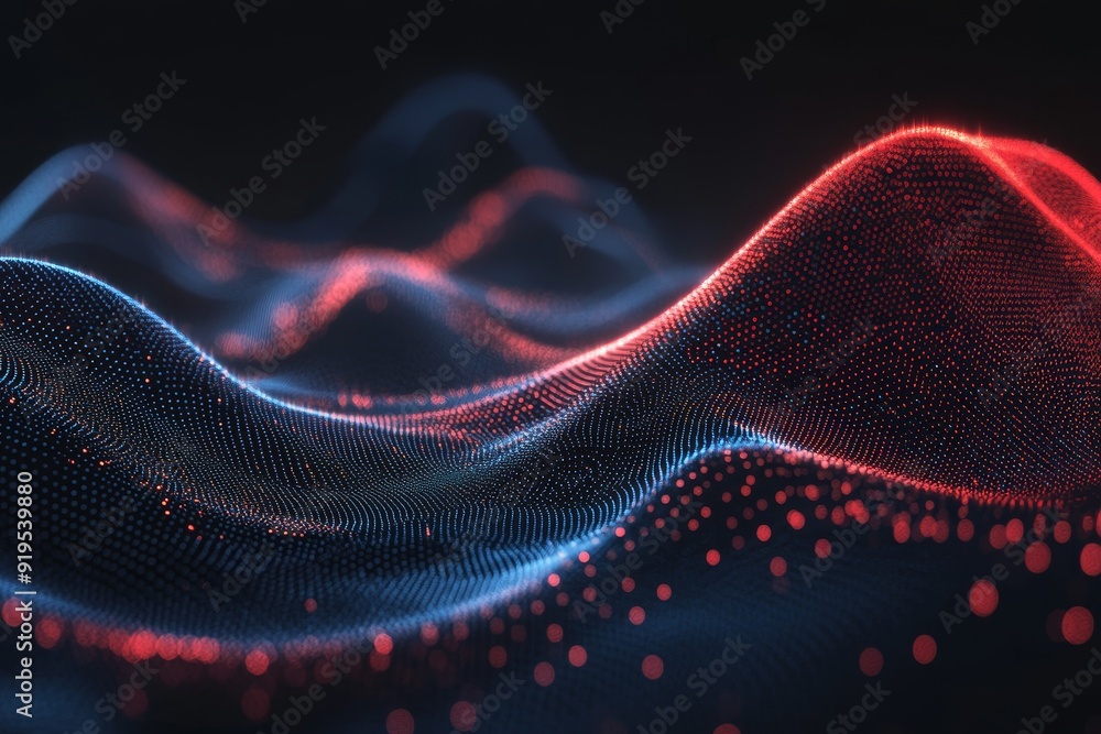 Poster lines and geometric shapes detail on mesh or net. animation. abstract background of technology and s