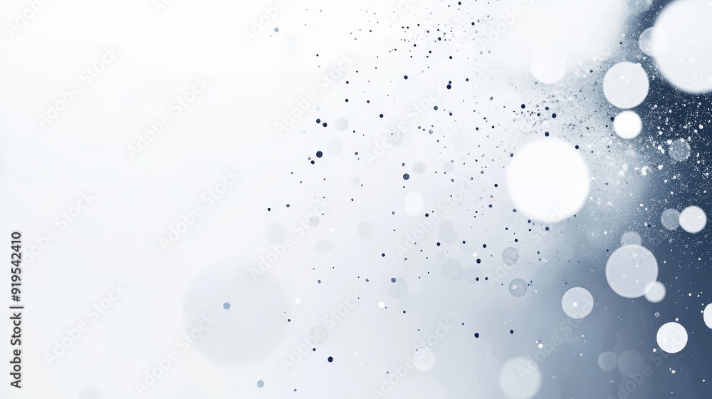 Poster an abstract big data digital concept is represented in this 3d rendering by dots of white gray wave 